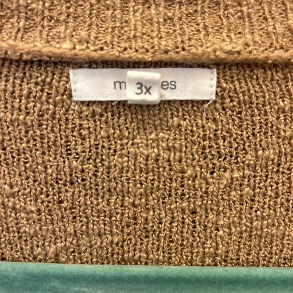 Golden brown open front cardigan - Picture 3 of 4